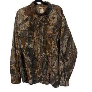 Woolrich Cotton Camouflage Long Sleeve Button Down Shirt Men's 3XL